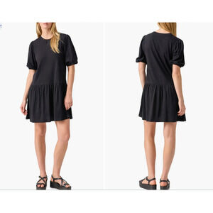 Sanctuary Puff Sleeve Mini Smock Dress